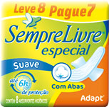 Absorvente Sempre Livre Especial com Abas Leve 8 Pague 7