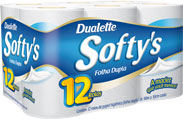 Papel Higiênico Dualette Softy's Folha Dupla - 12 unidades
