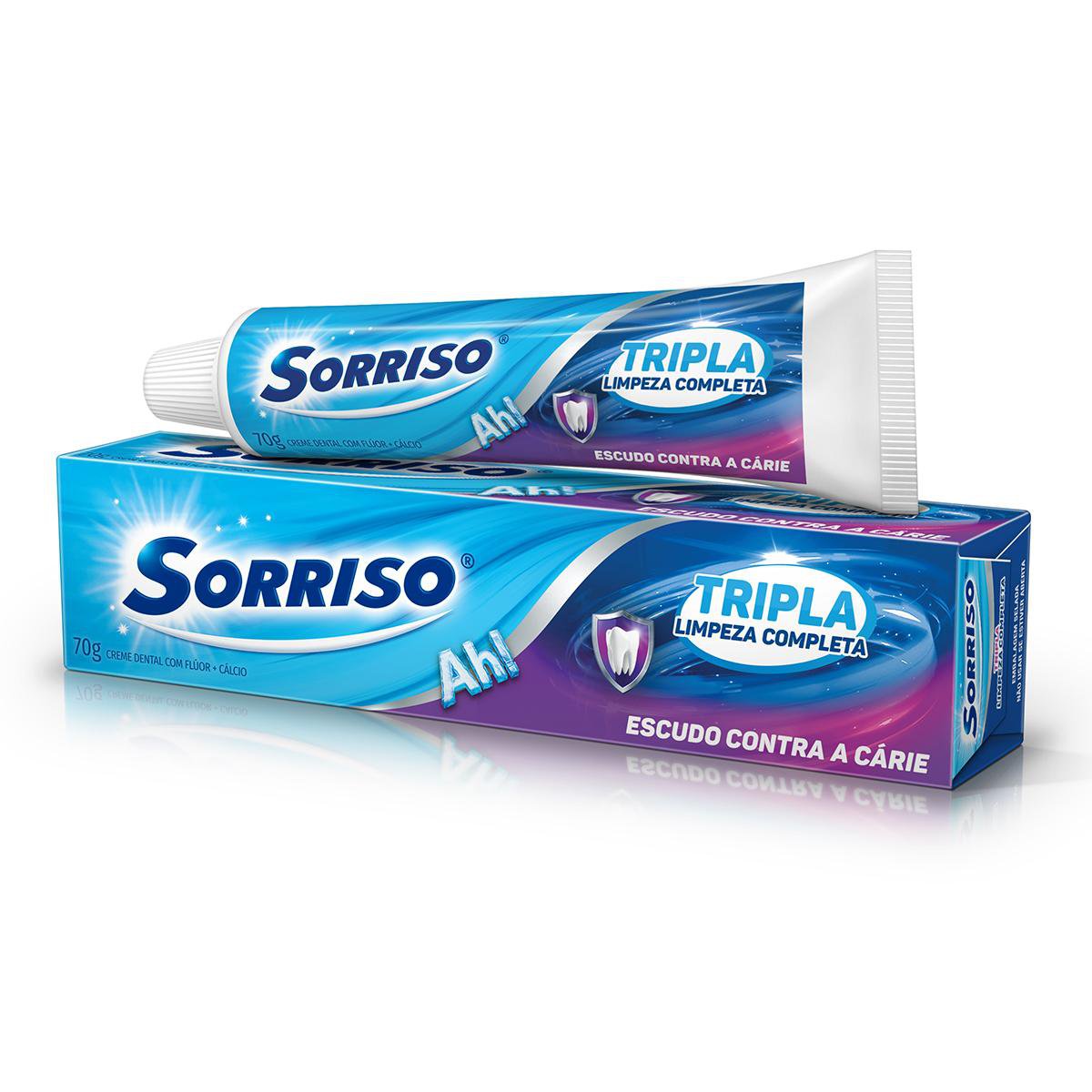 CREME DENTAL SORRISO TRIPLA AÇÃO LIMPEZA COMPLETA 70g